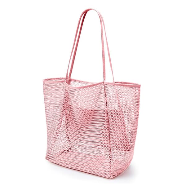 Mesh Strandveske Lett Skulderveske pink