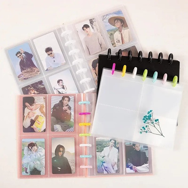 Ins-valokuva-albumi Kpop-kansio Photocards-pidike Luova Idolin korttien keräyskirja Junalippu Albumikorttien kansio Opiskelijan tarvikkeet Cod liver oil