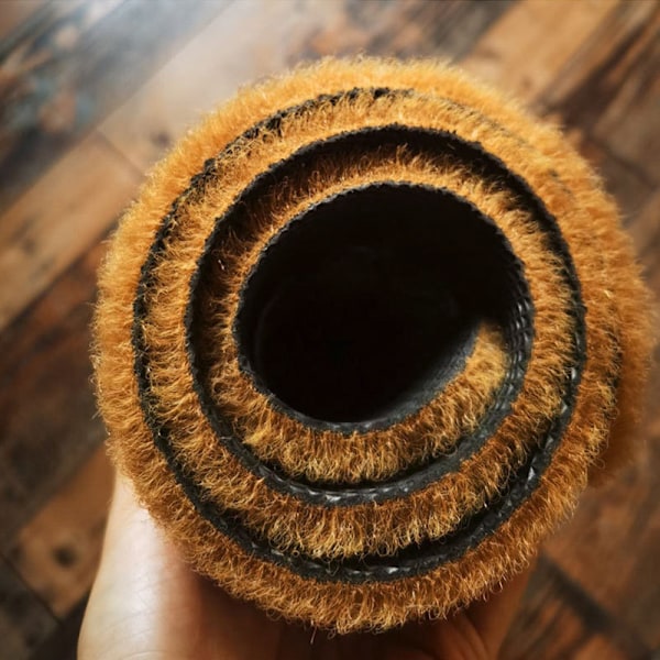 Imiteret kokosfiber dørmåtte til entré, skridsikker gulvmåtte til entré og gulvmåtte til at skrabe mudder og snavs af ved dørtrinnet