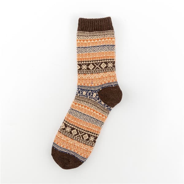 5-pack Ullstrumpor Vinter Varma Strumpor Tjocka Stickade Mjuka Besättningsstrumpor(bt)