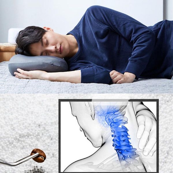 Contour Sleep Memory Foam Molnformad Nacksmärta Kudde för Baby Mörkgrå