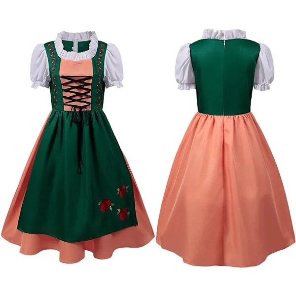 Mub- Kvinnor Bayerska Oktoberfest Tyska Öl Wench Cosplay Kostym Vuxen Oktoberfest Dirndl Klänning Med Förkläde Öl Flicka Maskeraddräkt 1 G 1 Z 1 1 XL