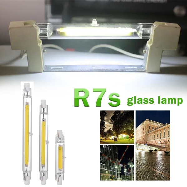 LED R7s COB 78mm 118mm Dimmable glass tubes 15W 30W Lamp replacement