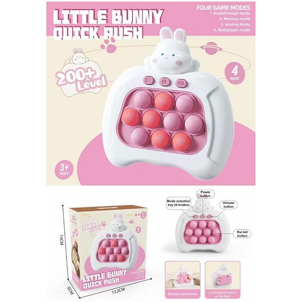 Kanin Pop It Spil - Pop It Pro Lysende Spil Hurtigt Tryk Fidget-[qb] F
