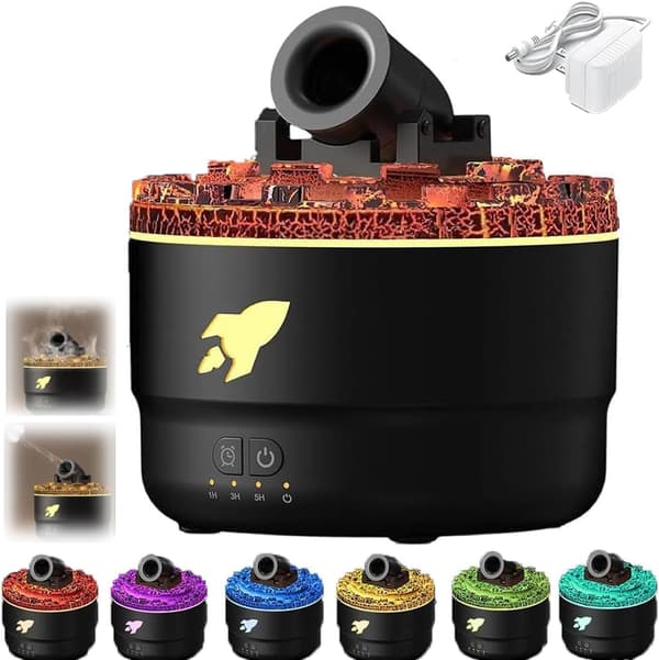 Ultralyd Luftfukter 280ml Aroma Diffuser 2 Tåkemoduser LED Nattlys for Hjem Soverom Kontor