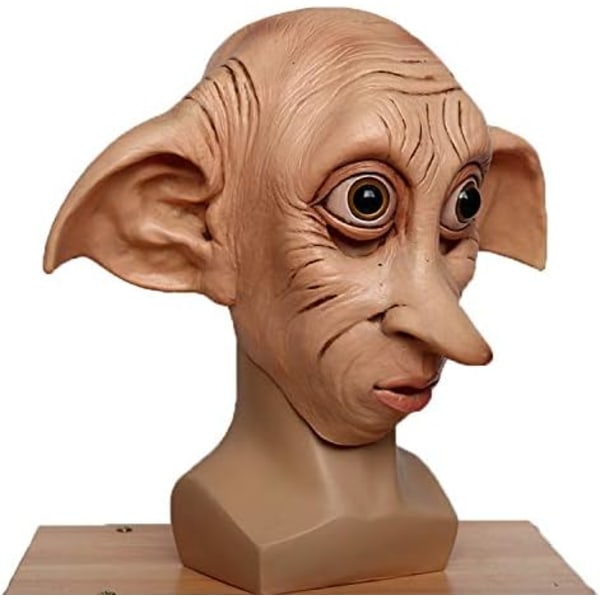 Dobby Latex Mask Halloween Maskeradfest Cosplay Full Head Mask Accessroy Kostym Rekvisita