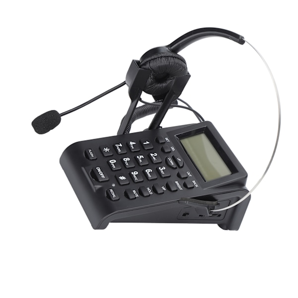 HT900 Callcenter-telefon med omnidirektionel mikrofon-headset, der er velegnet til hjemmekontoret