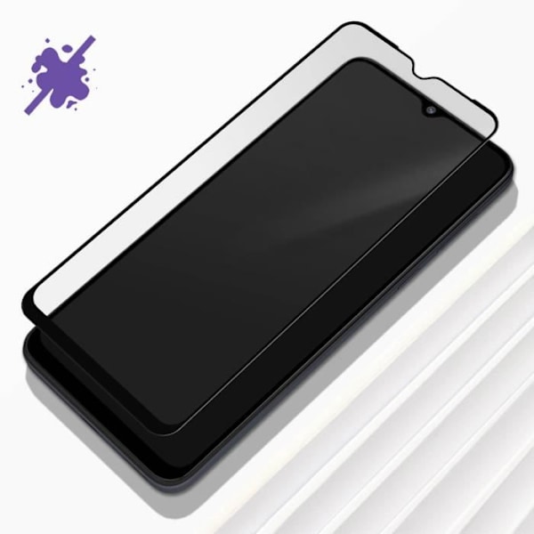 Hærdet glas til Xiaomi Redmi 12C 9H hårdhed Transparent sort skrå kant