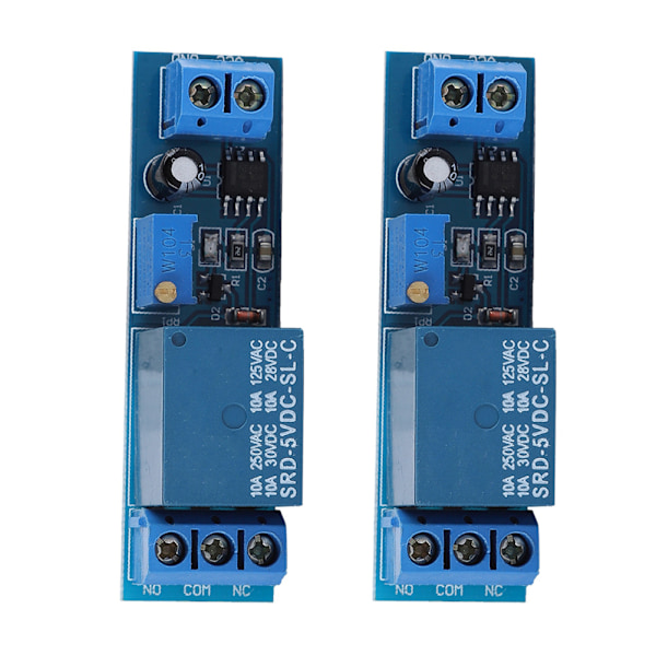 2pcs NE555 Relay Module Adjustable 0-10 Seconds Time Delay Relay Module 5V