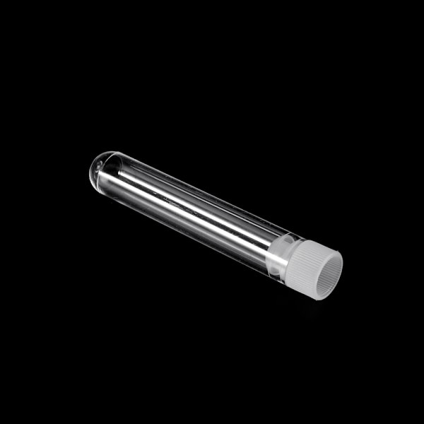 Miljövänliga transparenta provrör med lock 12x60 mm flaskförvaringsbehållare provrör för laboratorium högskola 10 st.