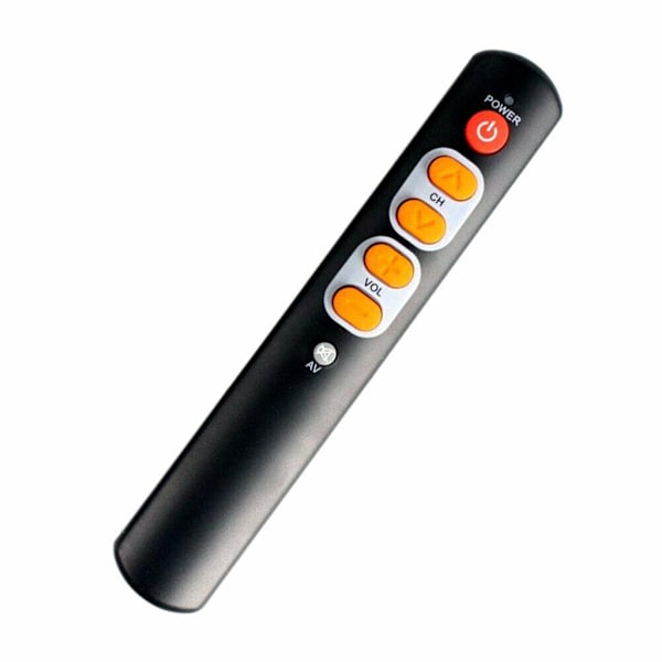 Hem 6 knappar Kompakt och tydlig Fjärrkontroll tillbehör Programmerbar Universell ABS för smart lärande för äldre Black 0.05