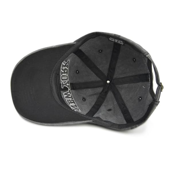 New York Broderade Baseballkepsar Sliten Blekt Keps GRÅ[qb] grey