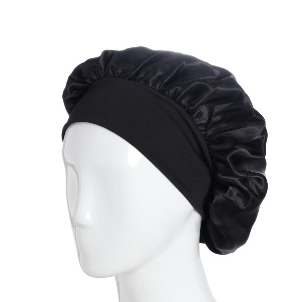 Sovehætte - Satin Bonnet - Sleep Cap Black