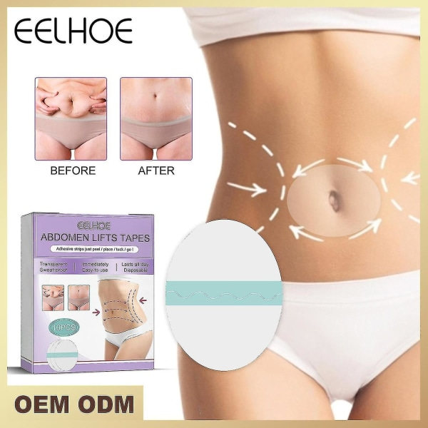 Maglyftning Lyft lös hud Dra åt magen Konturering navelplåster Slim body patch 10 st i A