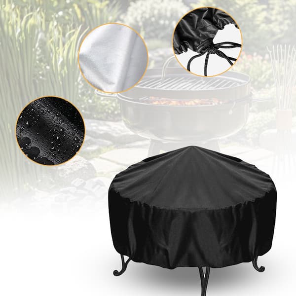 Runt eldskålsöverdrag vattentätt – Utomhus trädgård BBQ eldskålsskydd**77*70cm 77*70cm