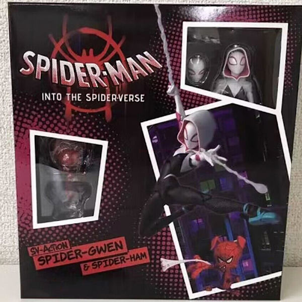 Marvel Legends Sentinel Spiderman Actionfigur Spider-Verse Miles Sv Shf Morales Peni Parker Animefigurer Staty Leksaker Blue