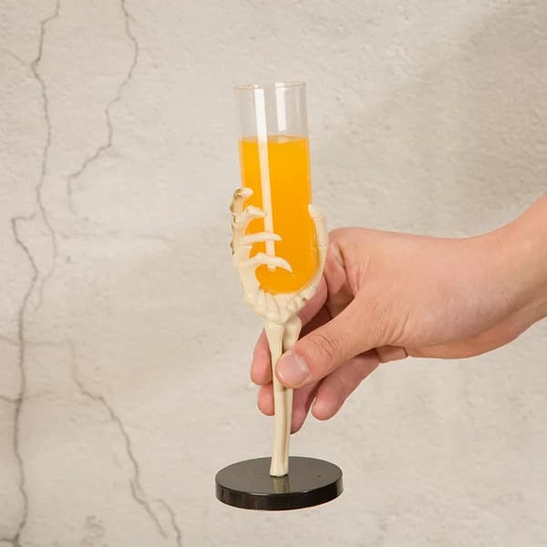 Retro Halloween Bæger Champagneglas Skelet Hånd Arm Design Plastik Fest Bar Tilbehør 2 stk 3PCS