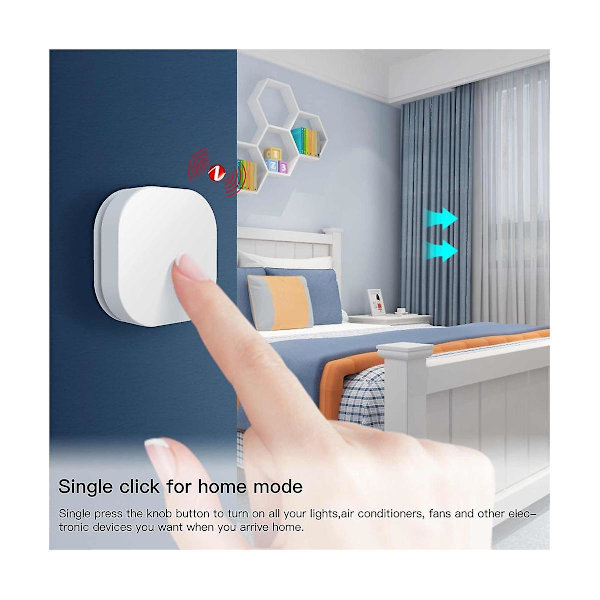 Tuya Zigbee Smart Button Switch Trådløs Fjernkontroll Multi-scene Linkage Switch Batteridrevet