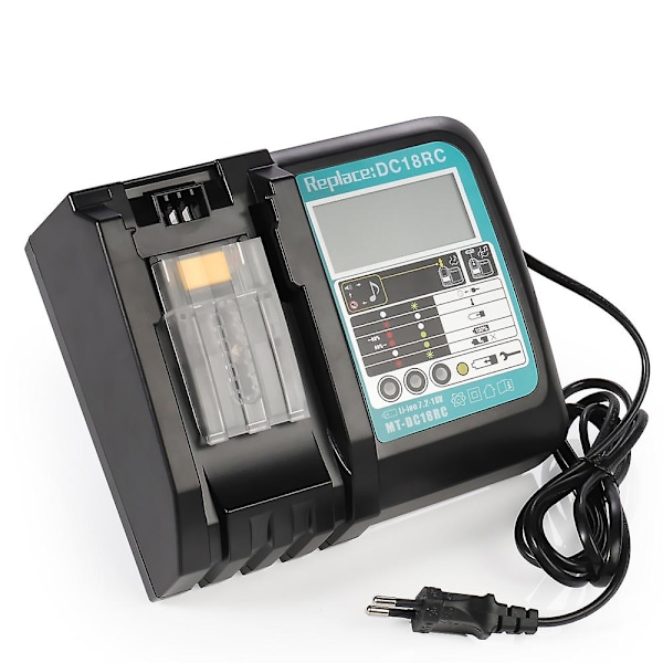 Li-ion batteriladdare för Makita batteriladdare 18v 14.4v Bl1860, Bl1850, Bl1840, Bl1830, Bl1820, Bl1415, Bl1440 Dc18rc 3a