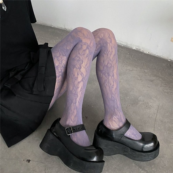 Mesh Dame Sokker LILLA Purple