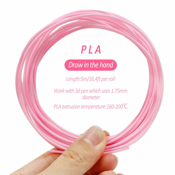 3D Pen PLA Filament 1,75 mm 3D Printing Pen Filament 20 Farver 3D Pen Filament Refill til Børn 3D Blyant Filament til Tegning 5m Per Rulle Lefou