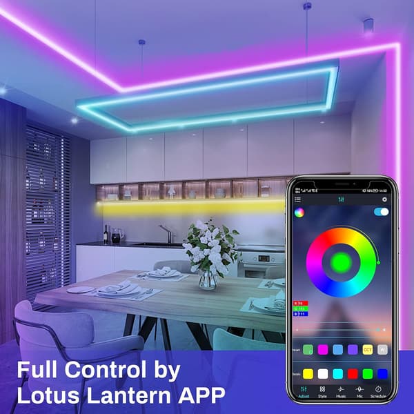 LED-Strips 15M Bluetooth 12V RGB LED-Strips Styres af APP 16 colors 15Meter+44key-