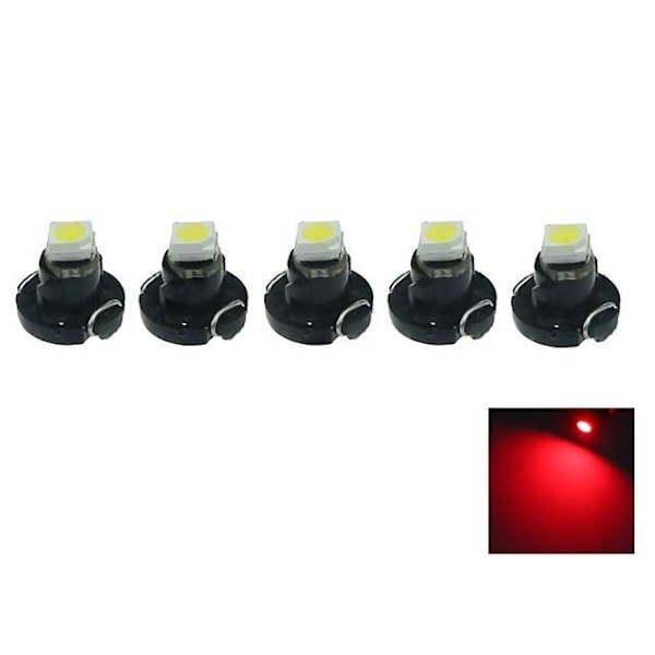 T4.2 T4 Neo Wedge 5-pakning med rødt LED-chip instrumentbelysning 1 1 Red 5-pack