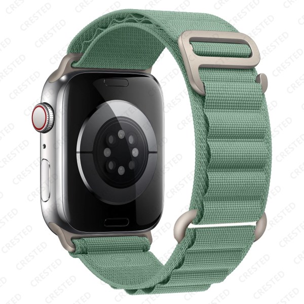 Alpin-lenkki Apple Watch -rannekkeelle 49mm 44mm 40mm 45mm 41mm 42mm 38mm 49 44 45 mm rannekoru iWatch sarja 7 6 3 se 8 Ultra 49 ranneke Vaaleanvihreä Light green 38mm 40mm 41mm