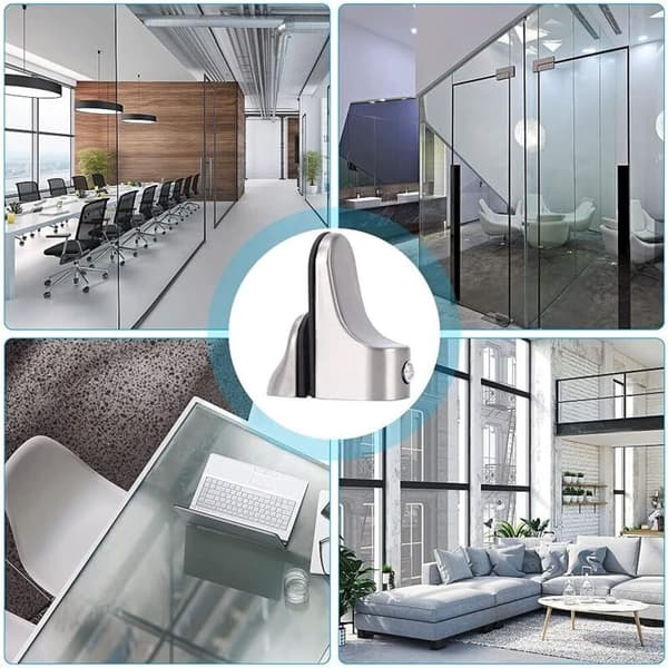 Justerbart glashyllfäste, 4 st glashyllfäste, väggmonterad glasklämma, fäste för glashyllor, för glashylla (bt)