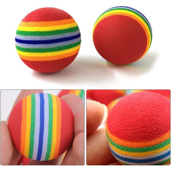20 kattleksak bollar leksak skum boll leksak färgglada tuggbollar katt skum B