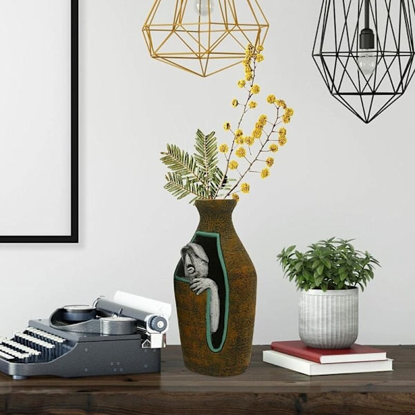 Dekorativ blomster vase, innovativ retro vase design