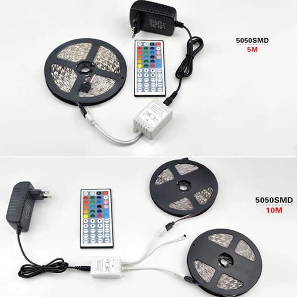 Fleksibel 10m RGB LED-stripe / Lyslenke / LED-Strip Bluetooth APP Multicolor multifärg