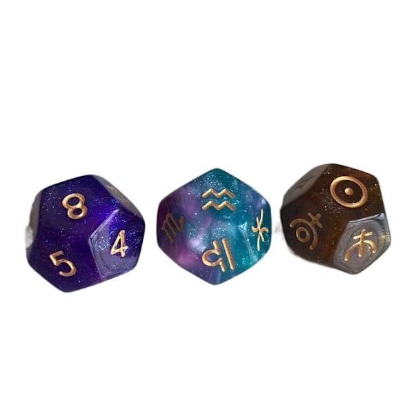 Zodiac Signs Divination Terninger 12-Sidet Astrologi B B