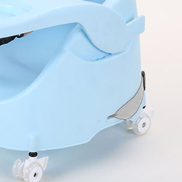 Bærbart Multifunksjonelt Justerbart Baby Aktivitetssete med Sikkerhetsbelter og Hjul for Lekemat Blå