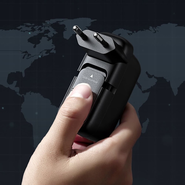Laddare för laptop, mobiltelefon, Mcdodo GaN 3.0 Snabbladdning, USB-C PD USB-A 65W