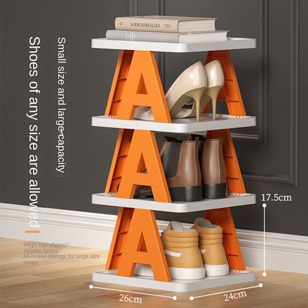 Stapelbar skohylla Skoförvaring Organizer ORANGE 2 LAGER 2 Orang Orange 2 Layer-2 Layer