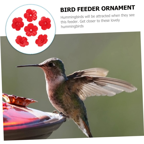 54 stk. Fuglefoder Blomster Kolibri Foder Squirrel Feeder Feeder Porte Udskiftning Glas Fuglefoder Kolibri Foder Dele Oriole