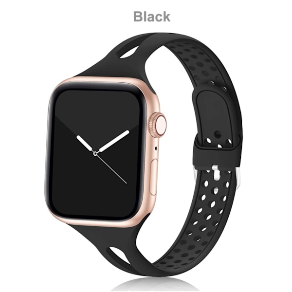 Ur til Apple Watch SE 6 5 4 3 2 sort black 38/40mm