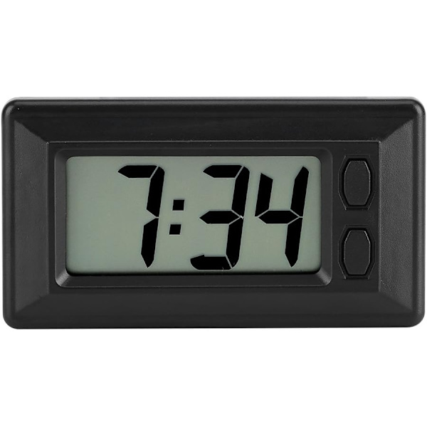 77x42,4x17,7 mm:n ultraohut elektroninen kello liima-alustalla LCD-digitaalisella päivämäärällä, kellonajalla ja kalenterinäytöllä