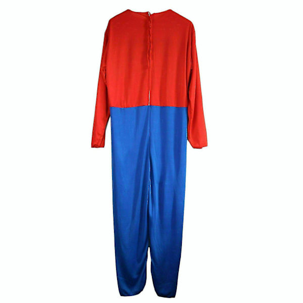Vuxen Super Mario och Luigi Maskeraddräkt Rörmokare Bröder Halloween Kostym Röd Mario Red Mario L
