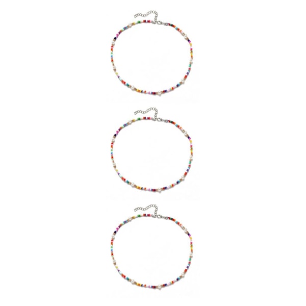 1/2/3/5 Perlekjede Perle Halskjede Justerbar Kjede Boho Type 4 Type 4 3PCS