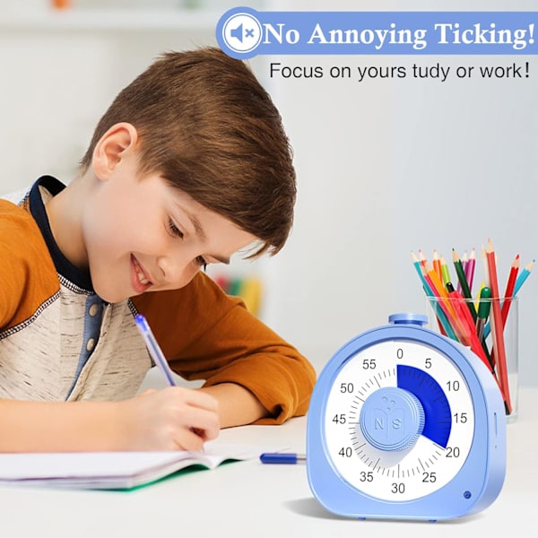 Genopladelig Visuel Timer, Timer med Ring og Vibrationstilstand