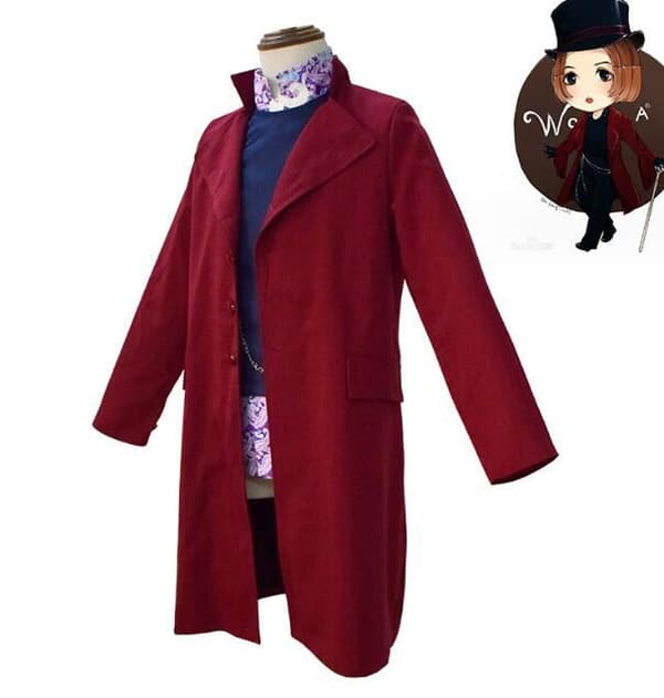 Wonkan cosplay-asu, ilmainen hattu mukana S