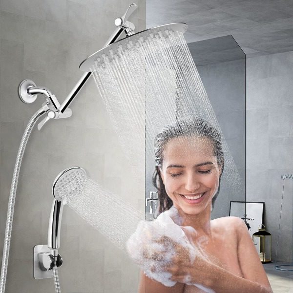 Massiv messing G1/2\" 3-vejs omskifterventil med T-stykke til hjørneventilslanger, karbadsarme og toiletvandspurificerere (kromfinish)