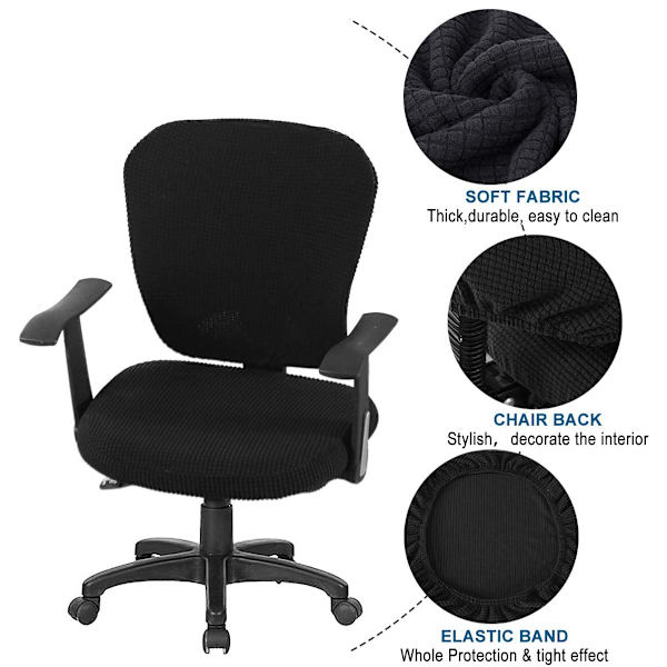 Datorstolskontorsskydd Universell Stretchbar Polyester