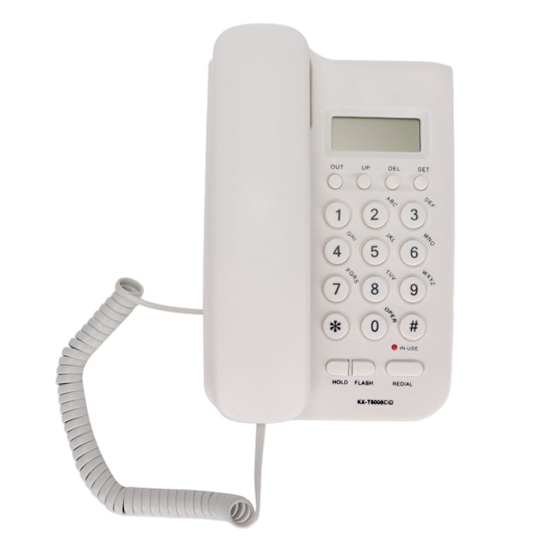 KXT5006CID Telefon Kontor Hjem Hotel Telefon Dialer Lille Udvidelse Support Caller ID Semi Håndfri(Blanc)