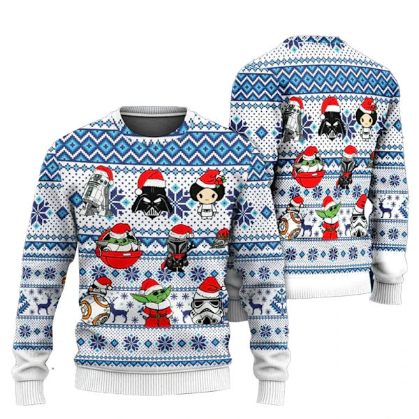 The Mandalorian och Grogu Baby Yoda Fula Jultröja 2024 Merry Christmas Herrar Pullover Höst Vinter Star Wars Damtröja stil 11 style 11 4XL