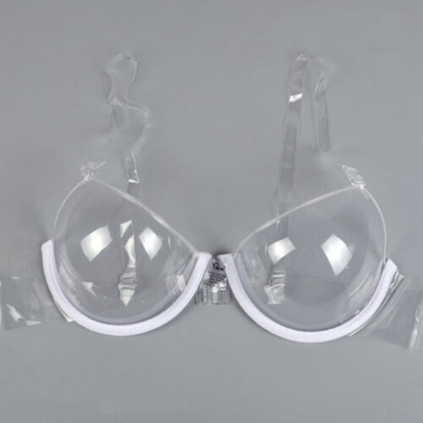 Transparent bygelbehå dam full cup push up behå: justerbar 32A
