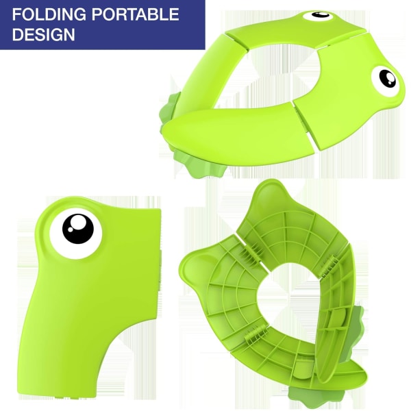 1 st grön groda bärbar hopfällbar stor halkfri silionce kuddar potträning sits för barn hopfällbar återvinningsbar pottskydd för resor