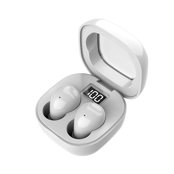 Näkymätön Sleep Earbuds Langattomat Bluetooth-kuulokkeet Korvan sisäiset kuulokkeet Mikrofonilla Melunvaimennus HiFi Raskas Basso Kuulokkeet (Valkoinen (Englanninkielinen versio)) White (English version)